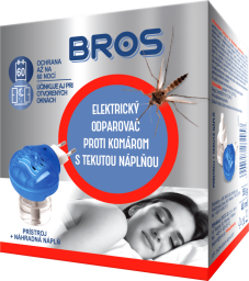 Bros Elektrický odparovač proti komárom s tekutou náplňou - 60nocí bez komárov
